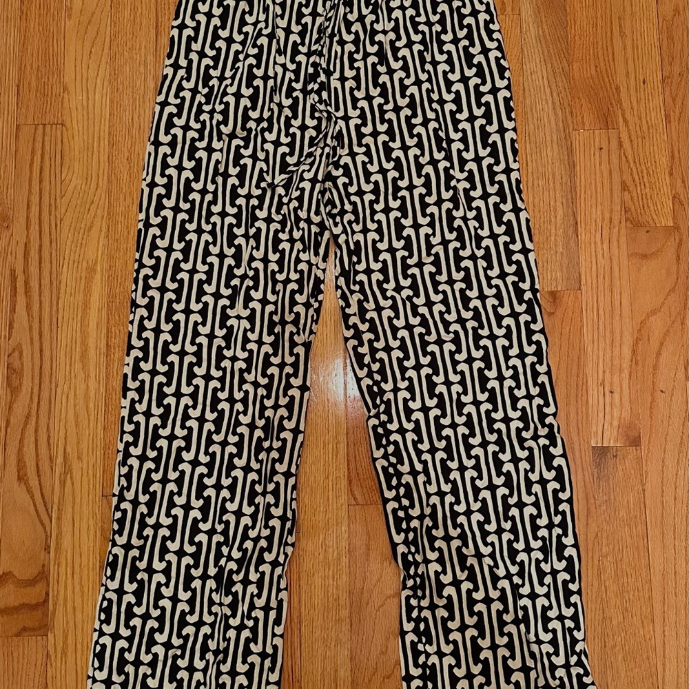 Black and White Patterned Pants